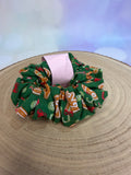 Green Gingerbread Christmas Scrunchie