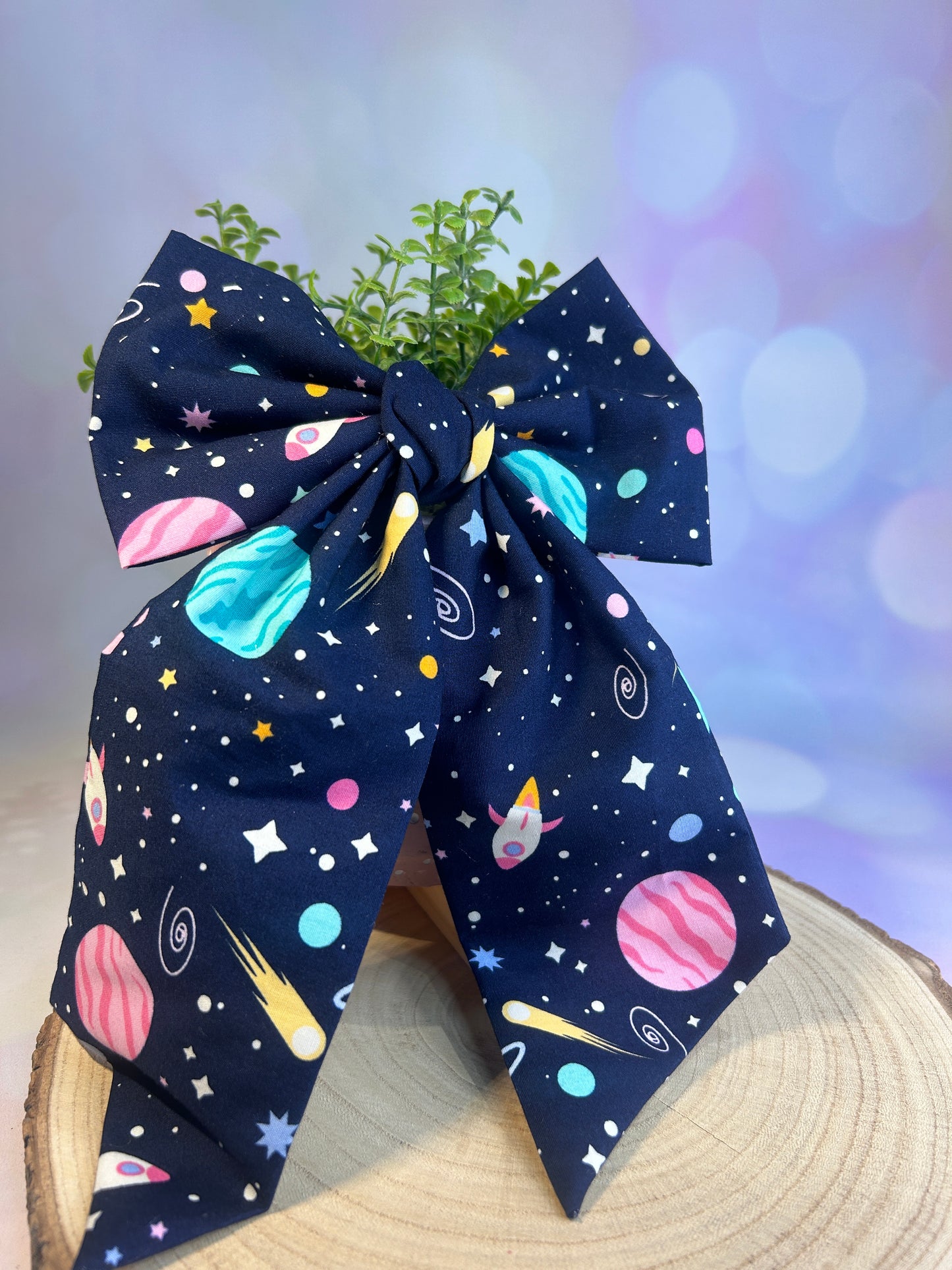 Large Luxury Galaxy Space Hair Bow