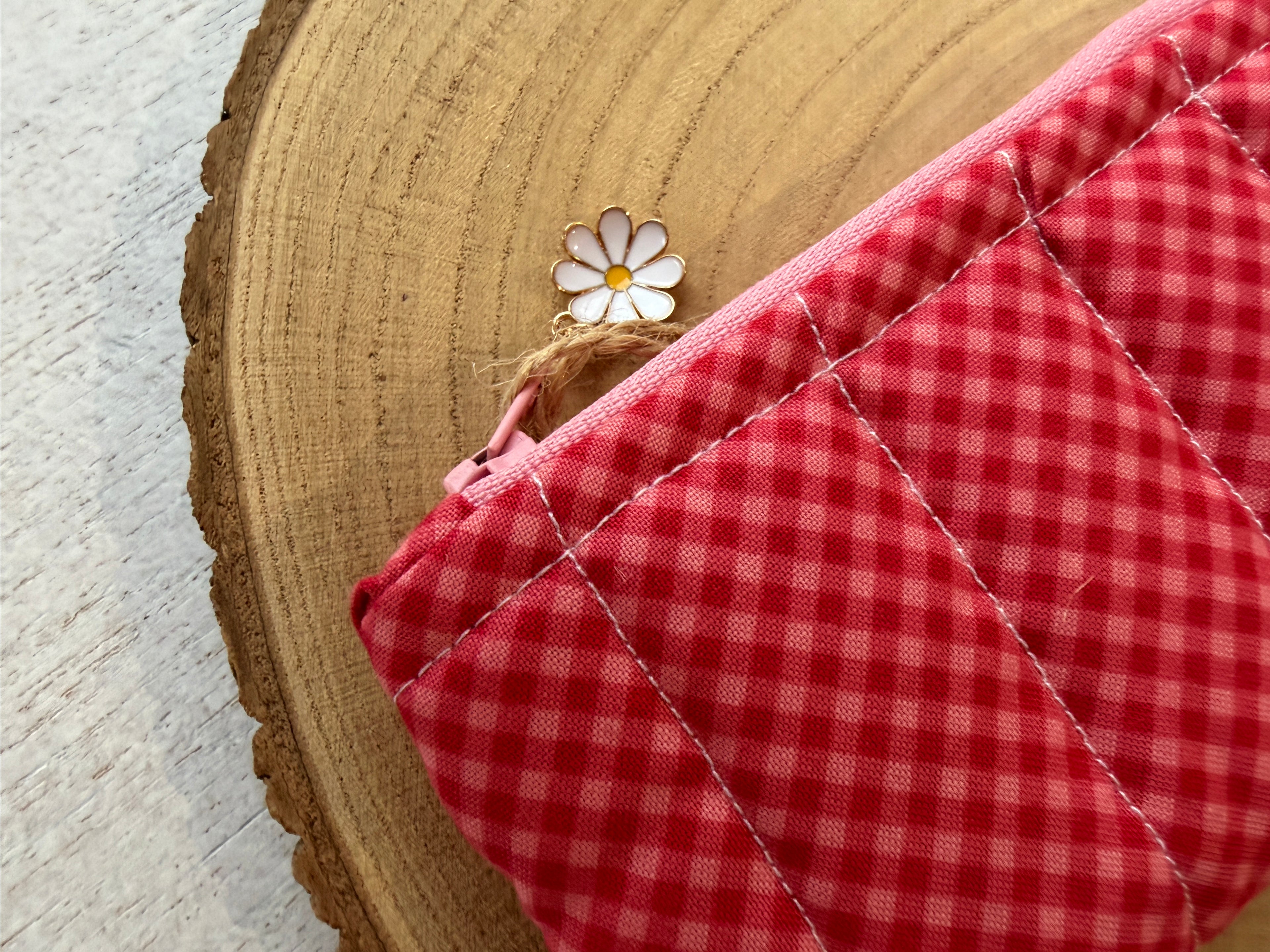 Strawberry Gingham Slimline Pencil Case