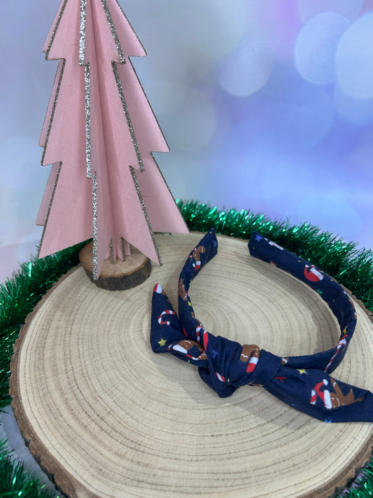 Navy Festive Treats Knotband