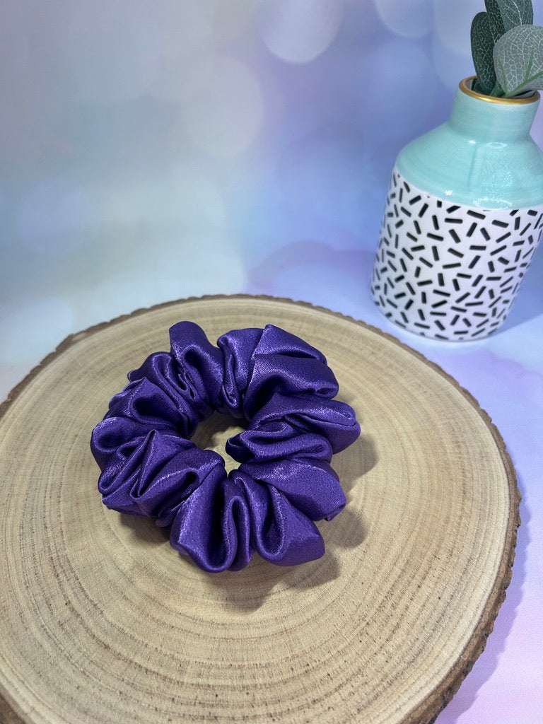 Luxury Purple Satin Scrunchie