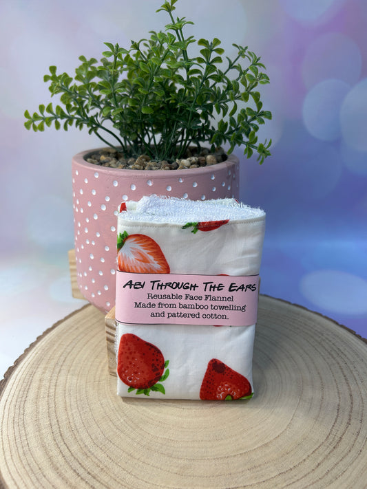 Big Strawberries Reusable Face Cloth