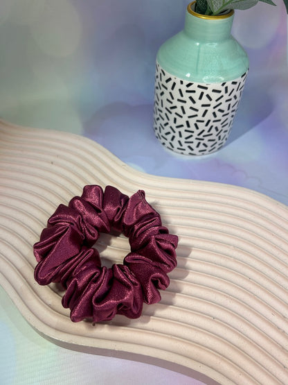 Luxury Raspberry Satin Scrunchie