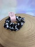 Black & White Bats Halloween Scrunchie