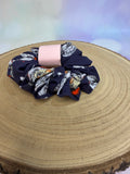 Blue Santa Christmas Scrunchie
