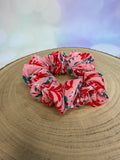 Pink Candy Cane Lane Christmas Scrunchie
