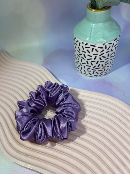 Luxury Grape Satin Scrunchie