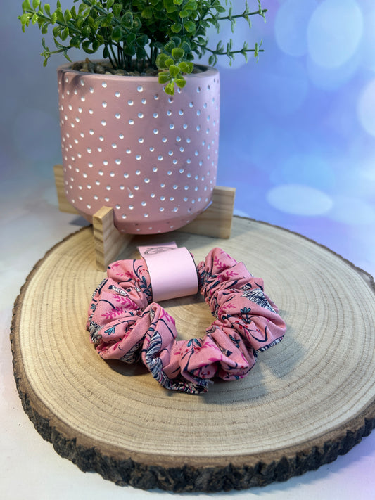 Pink Zebra Scrunchie