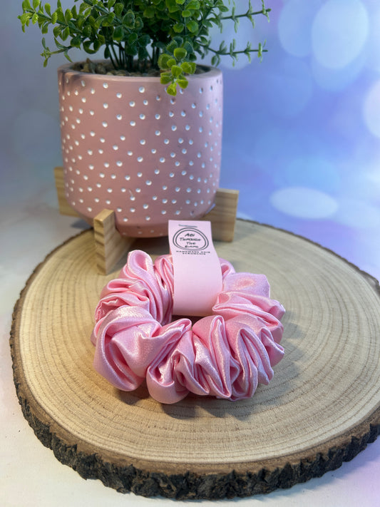 Luxury Pink Satin Scrunchie