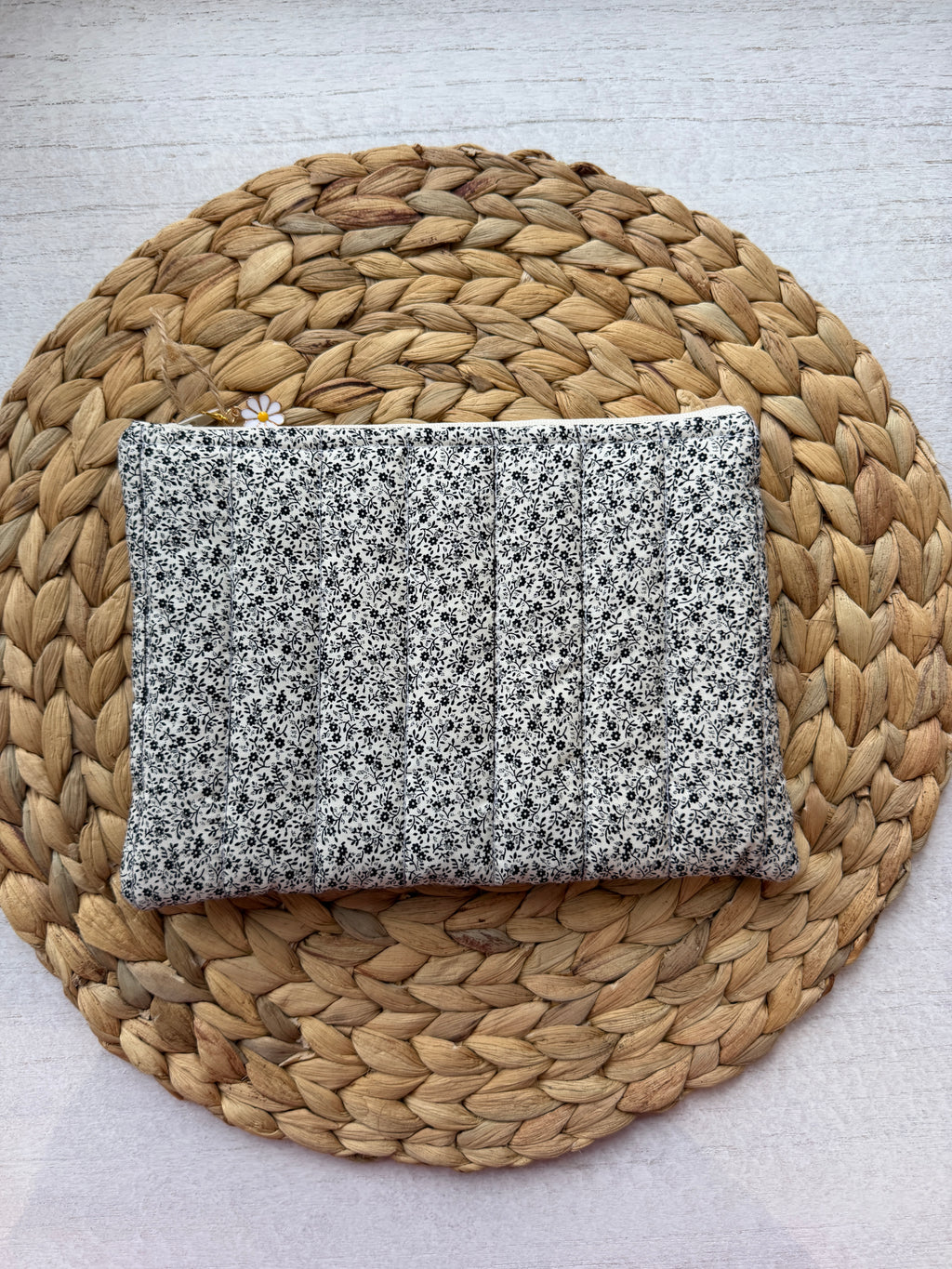 Little Black Blooms Everyday Zipper Pouch