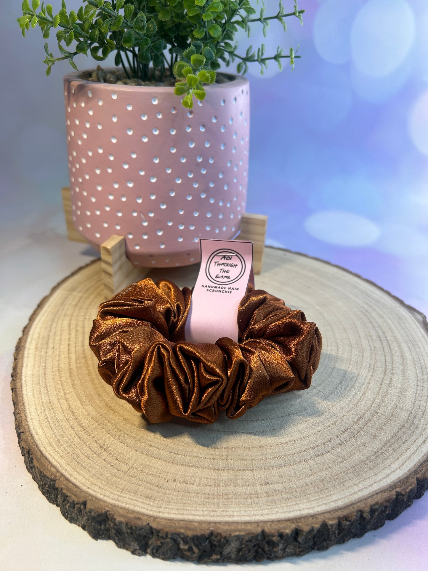 Copper Satin Scrunchie