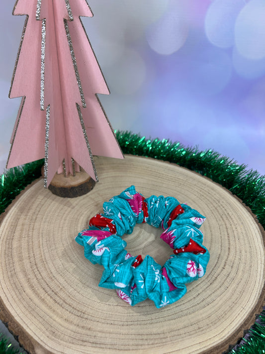 Mint Green Christmas Tree Hair Scrunchie