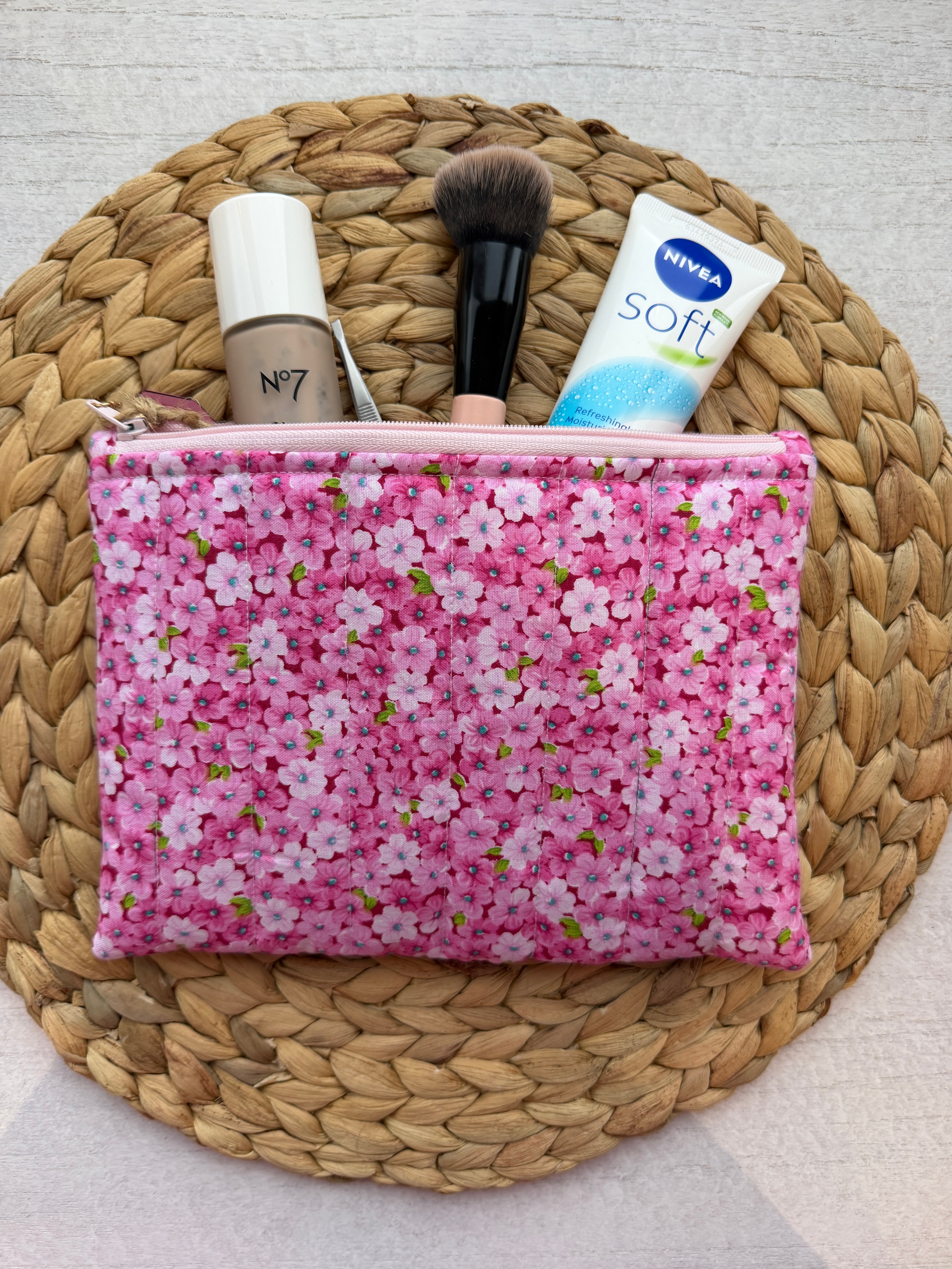 Pink Petals Everyday Zipper Pouch
