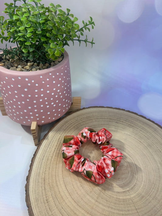 Check Cherry MINI Scrunchie