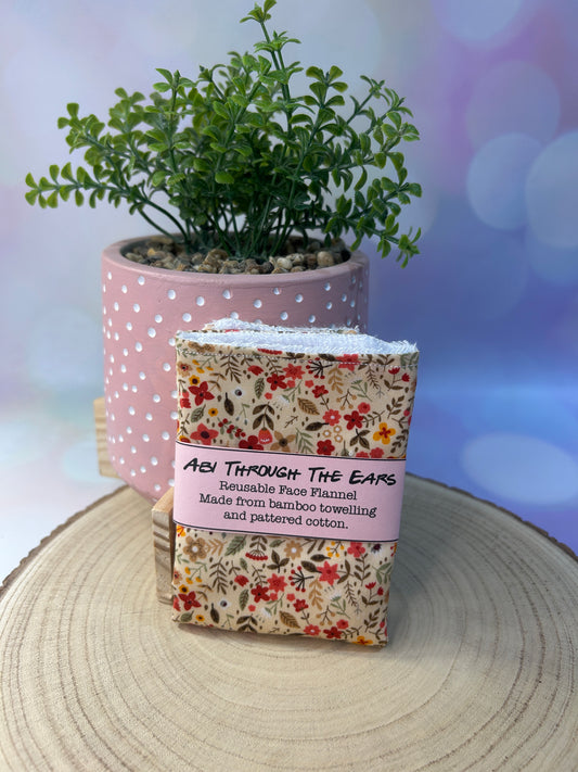 Autumn Floral Reusable Face Cloth