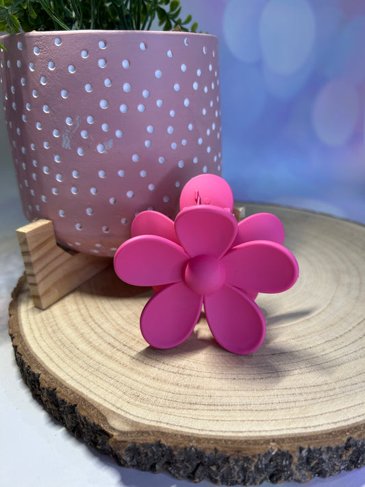 Barbie Pink Flower Claw Clip