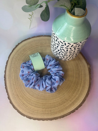 Paisley Blue Scrunchie