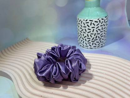 Luxury Grape Satin Scrunchie