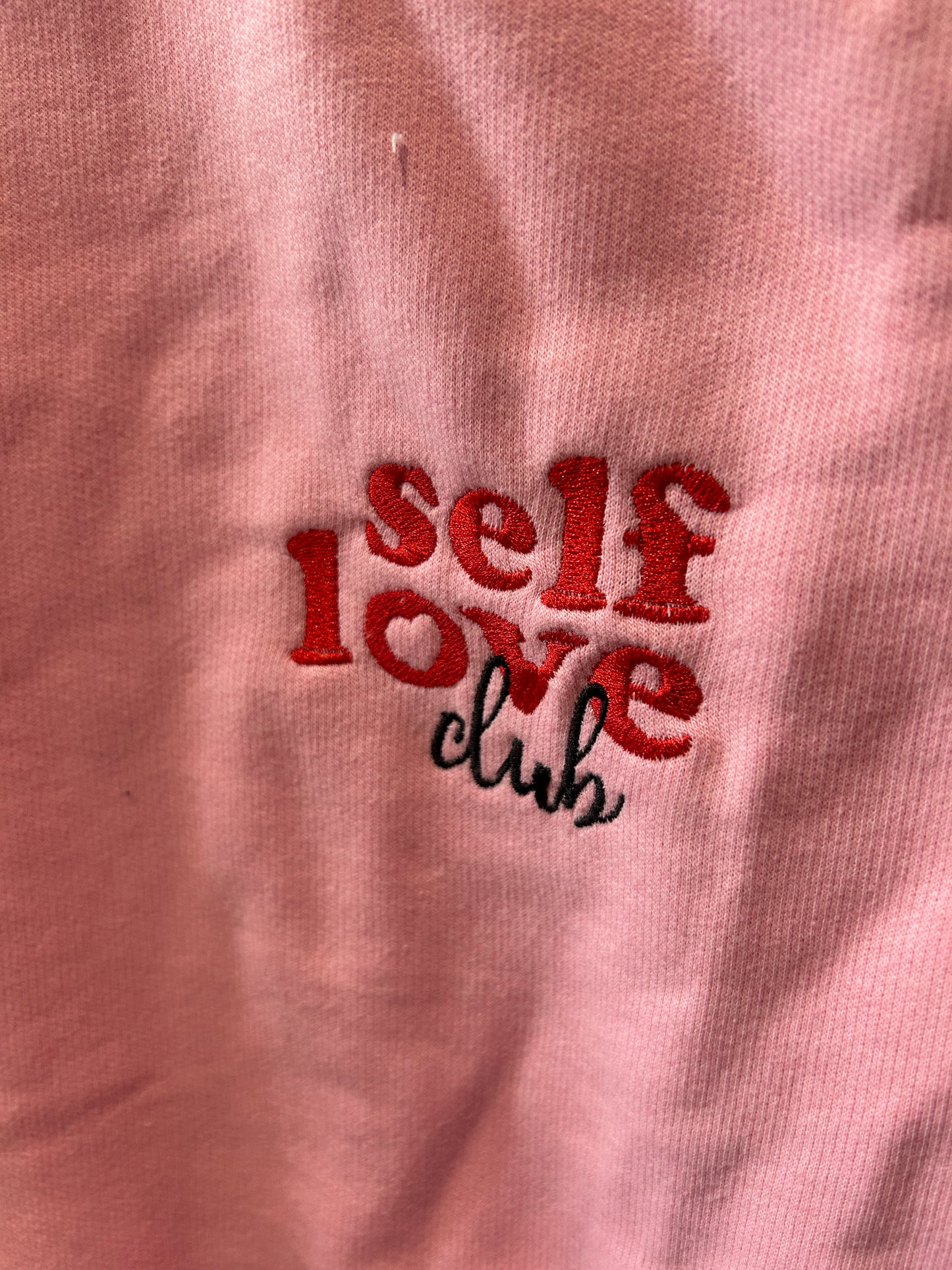 Pink Self Love Club Jumper SIZE X-LARGE