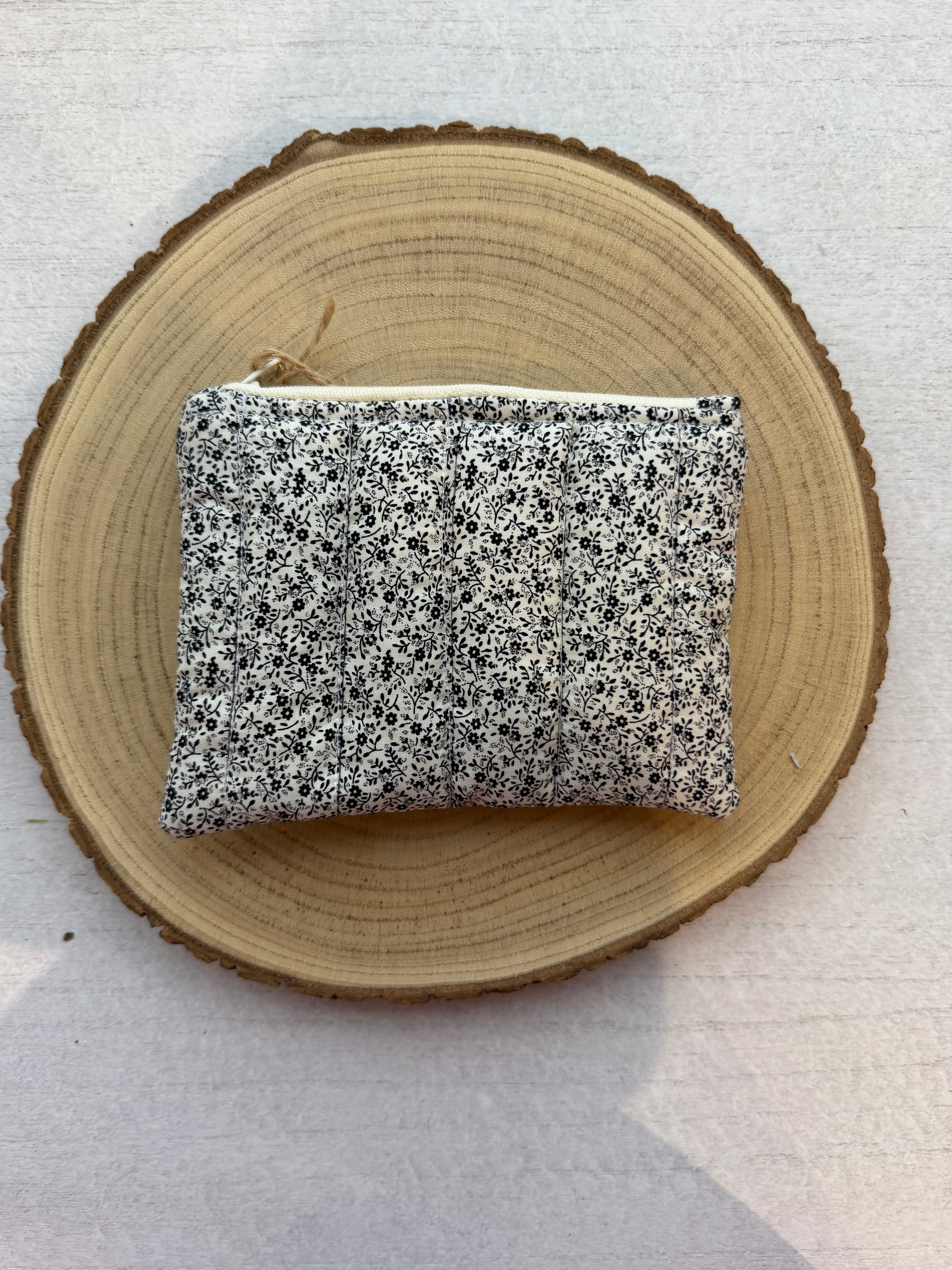 Little Black Blooms Coin Purse