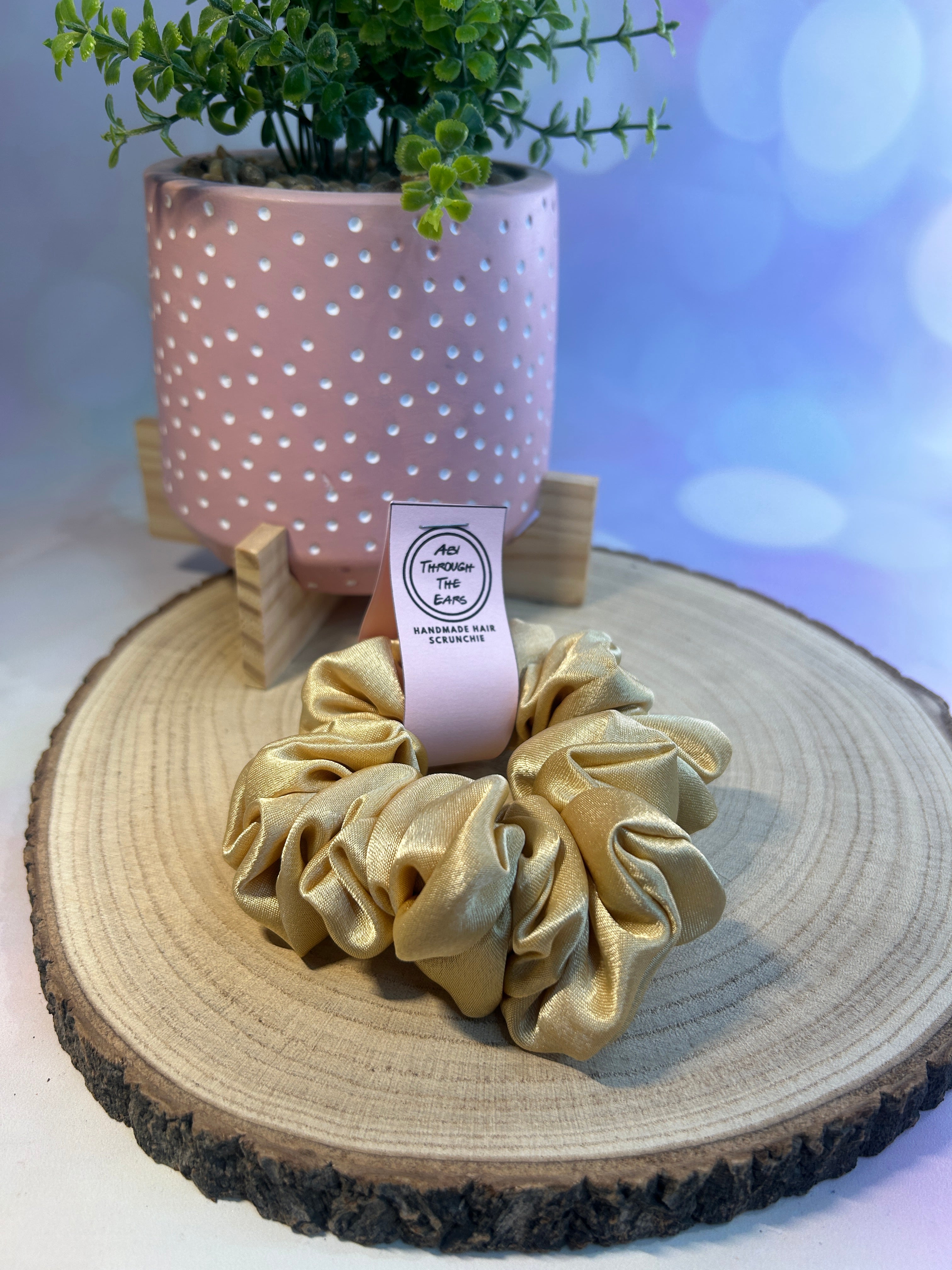 Luxury Gold Satin Scrunchie