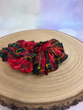Red Tartan Christmas Scrunchie