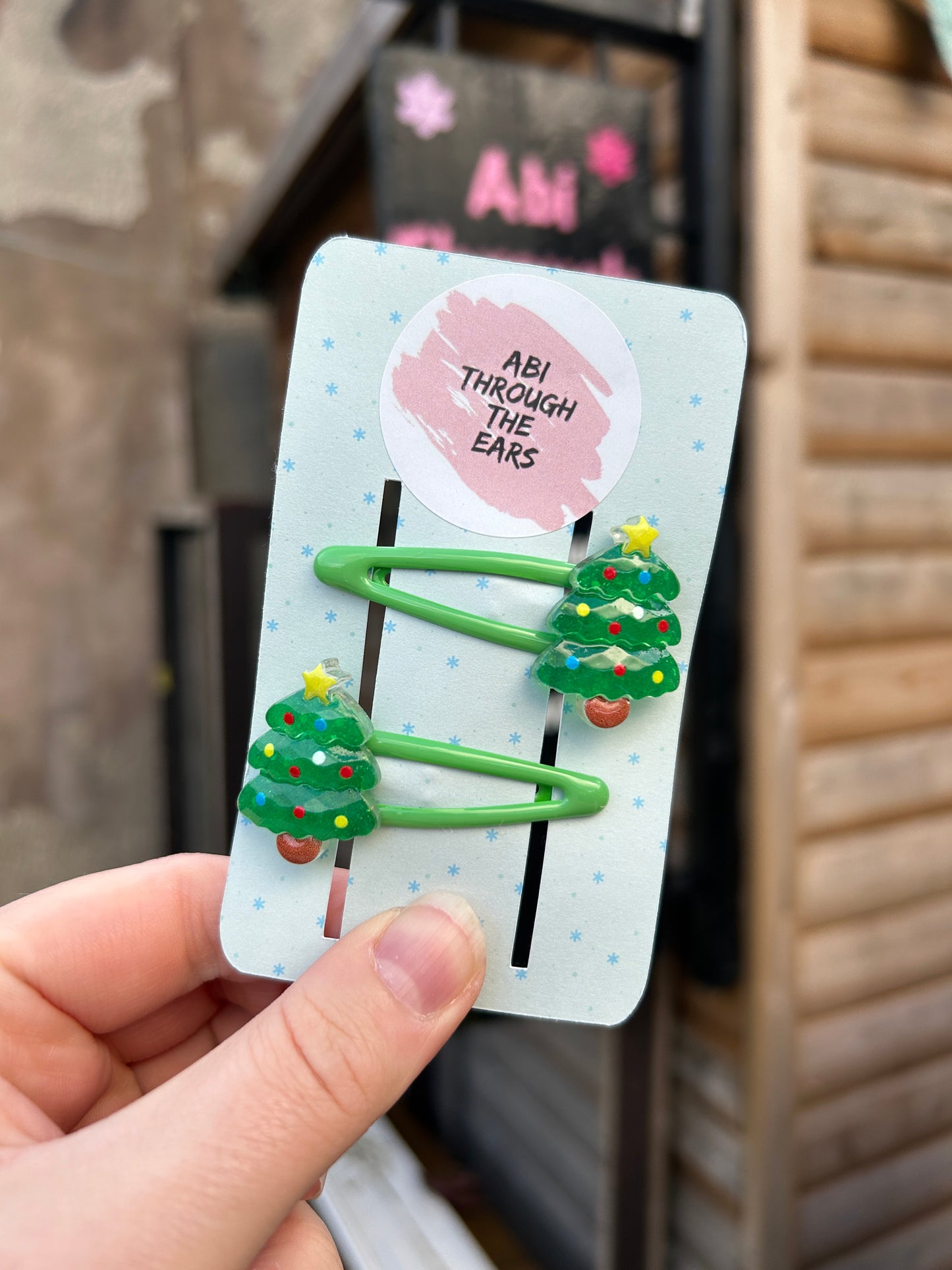 Cute Christmas Tree Hair Slides