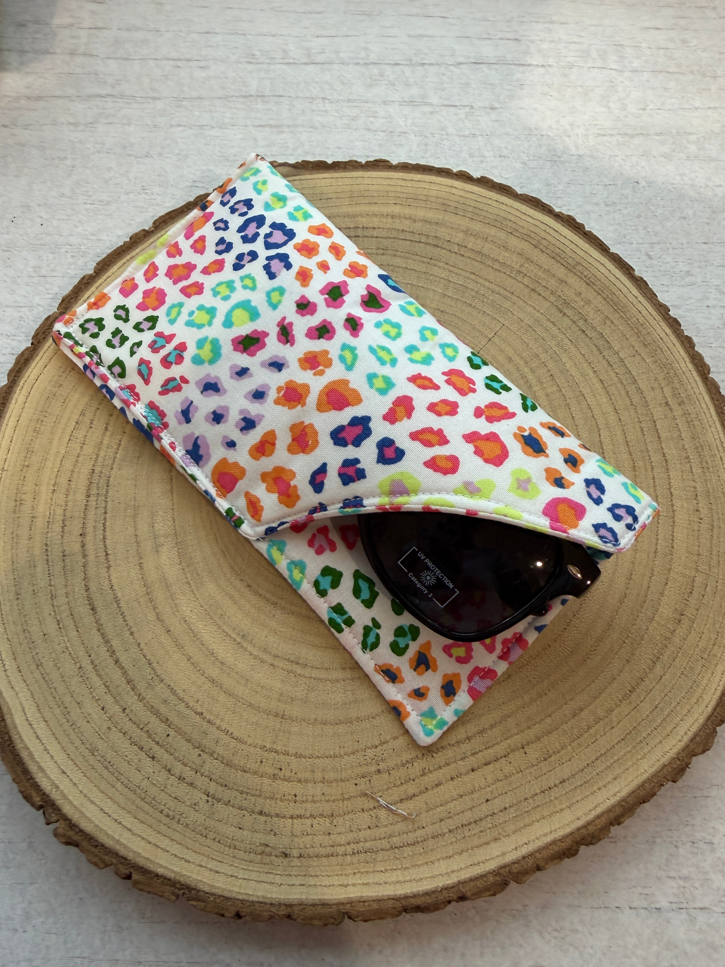 Confetti Leopard Glasses Case