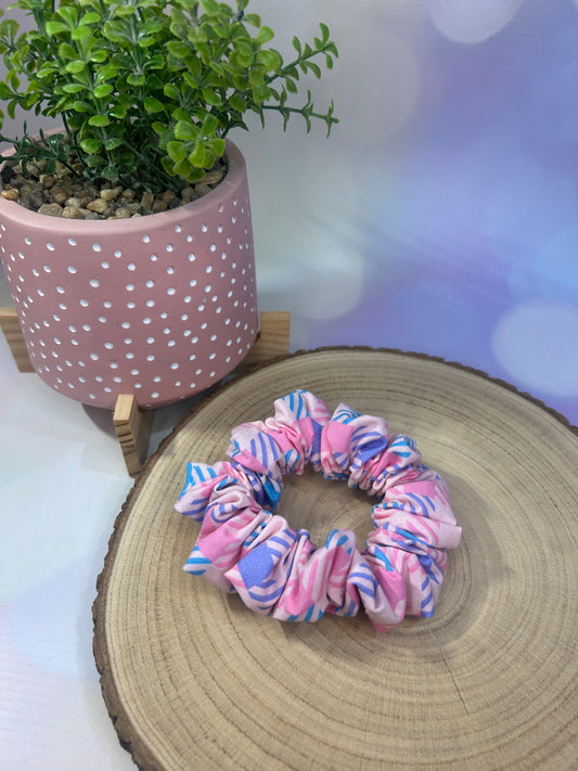 Pink Gingham Hair Scrunchie