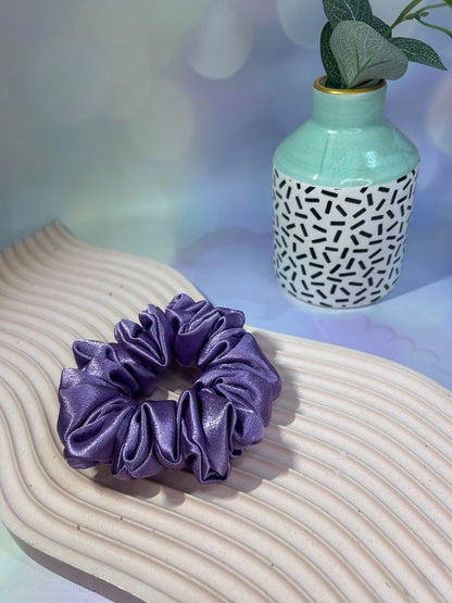 Luxury Grape Satin Scrunchie