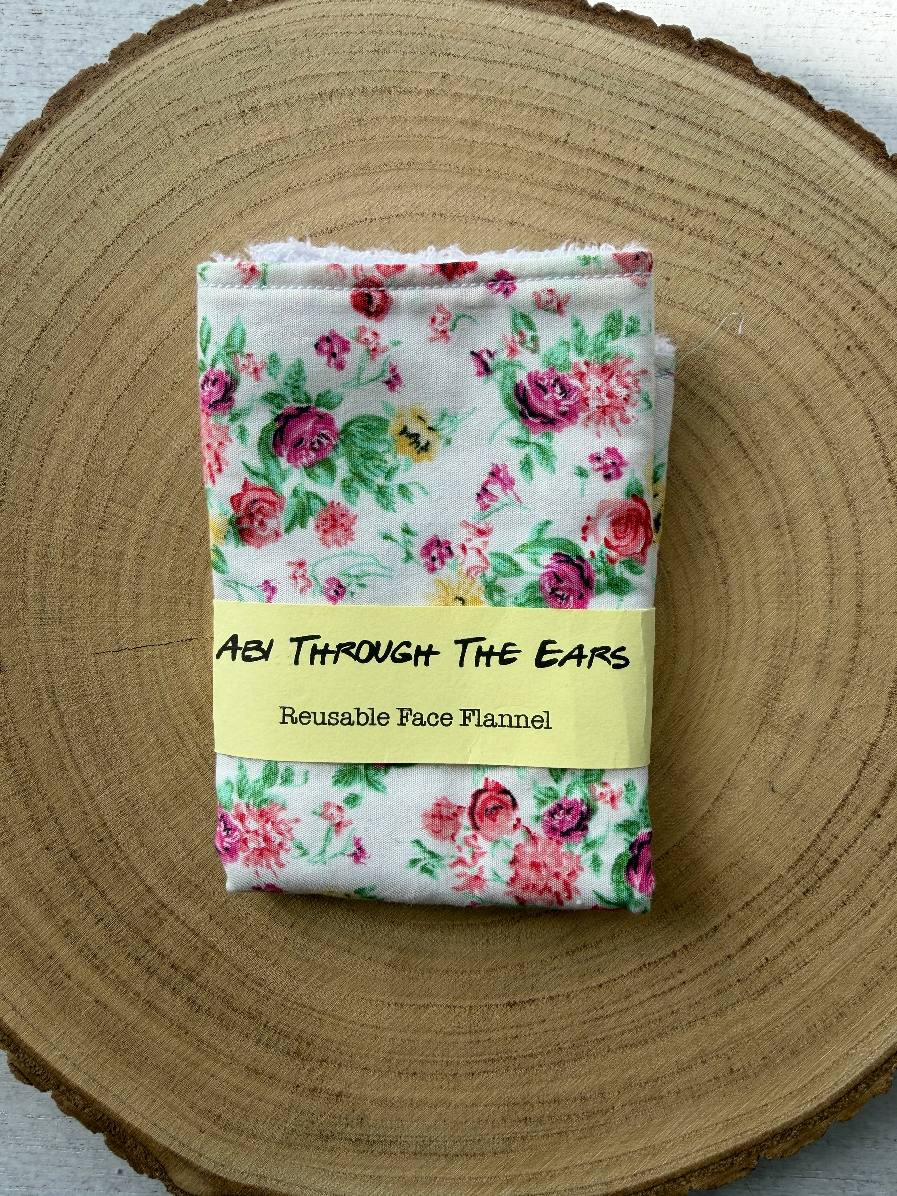 English Rose Reusable Face Cloth