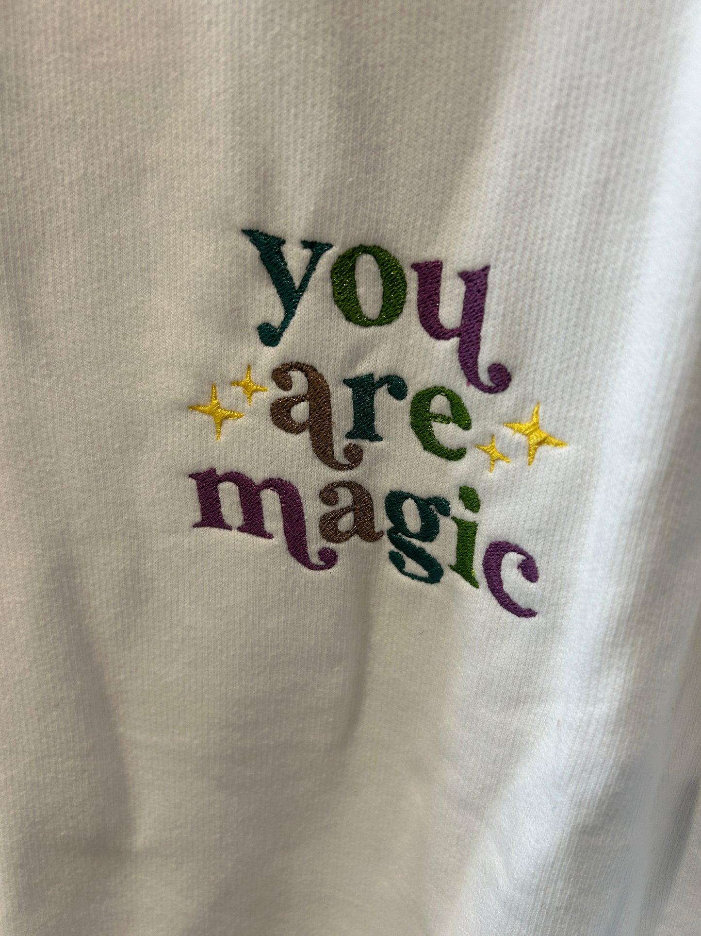 White You are Magic Jumper SIZE X-LARGE