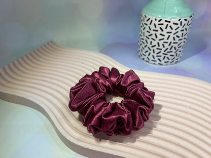 Luxury Raspberry Satin Scrunchie