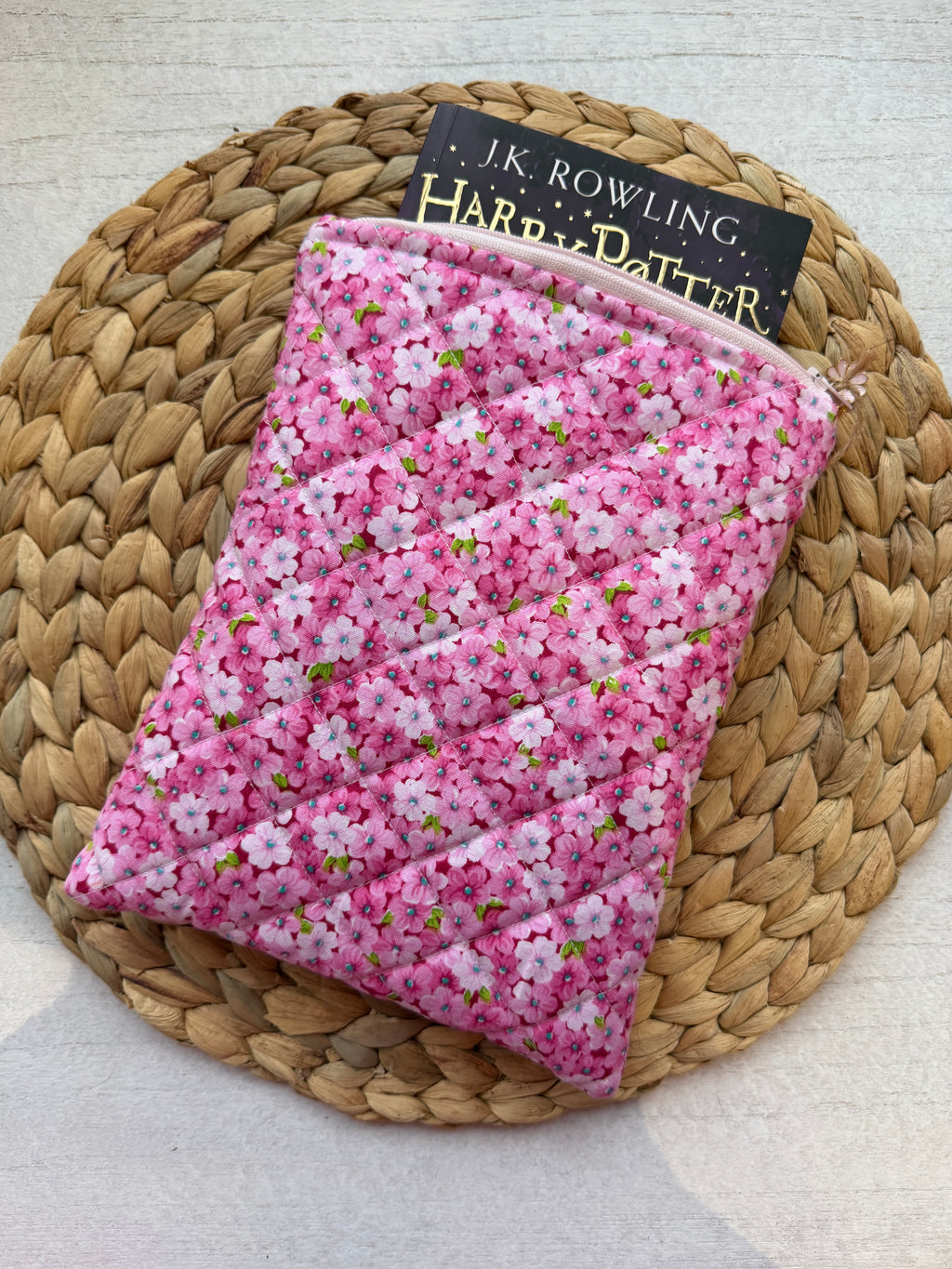 Pink Petals Book/E-Reader Sleeve