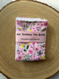 Pink Wildflower Reusable Face Cloth