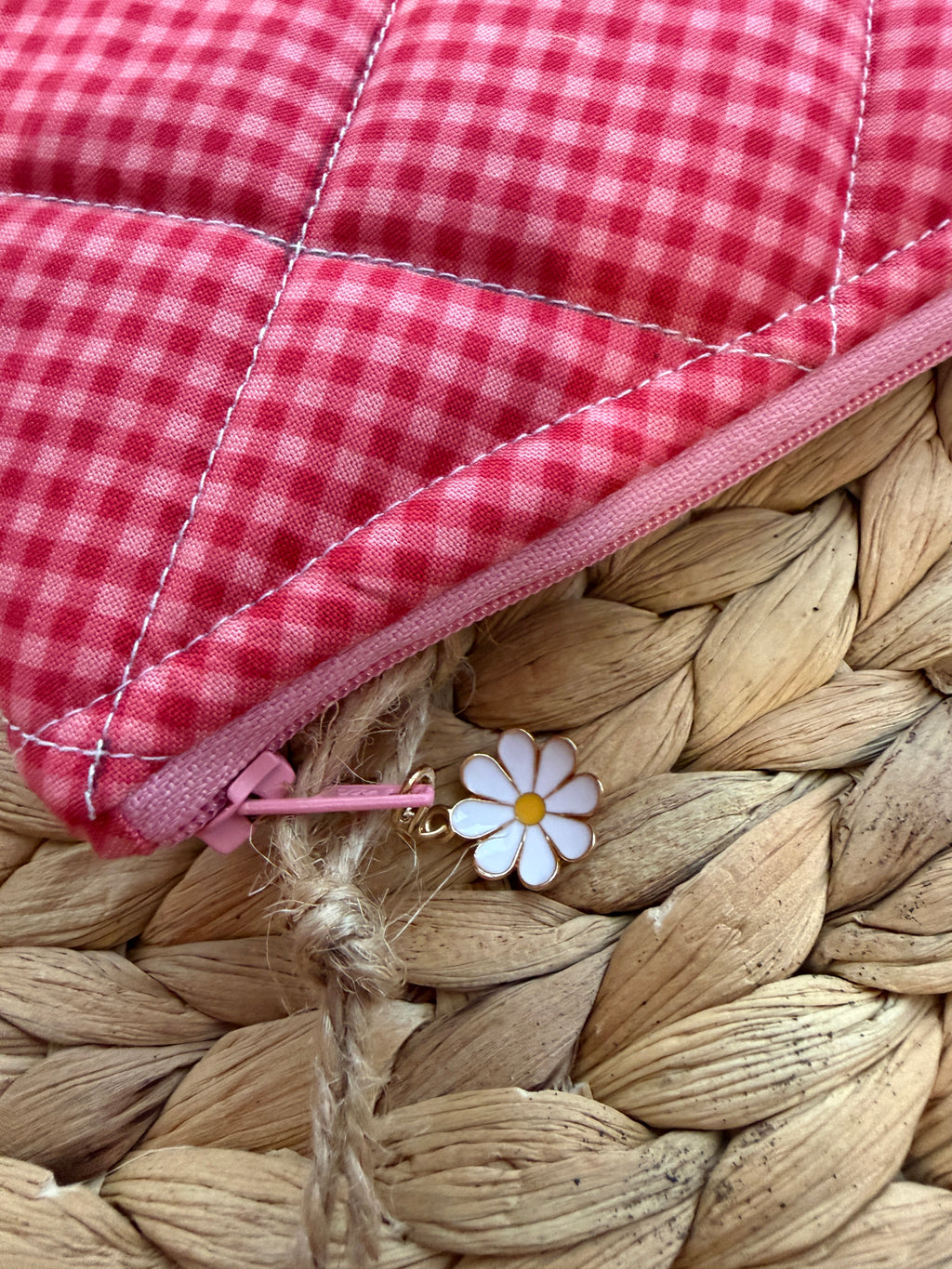 Strawberry Gingham Large Book Sleeve
