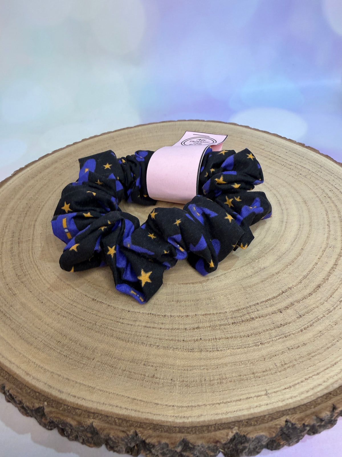 Black Witches Hat Halloween Scrunchie