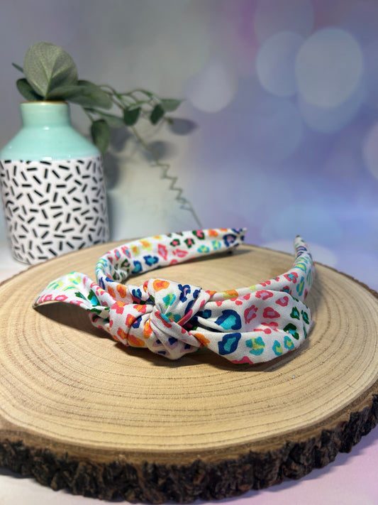 Multicoloured Animal Print Knotband