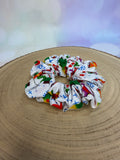 White Festive Friends Christmas Scrunchie