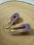 Lilac Frost Glitter Hair Clip