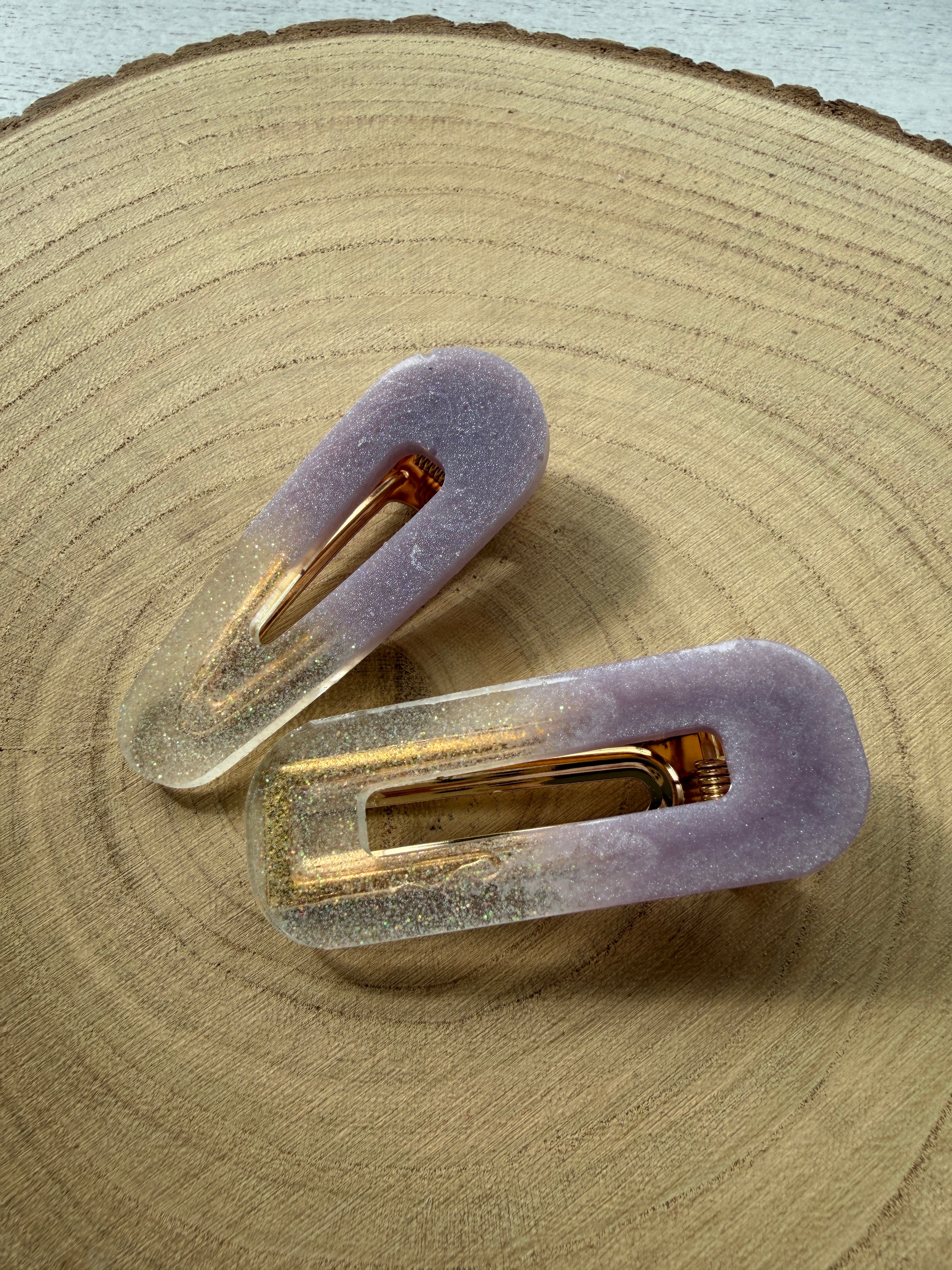 Lilac Frost Glitter Hair Clip