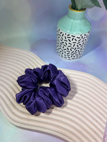 Luxury Purple Satin Scrunchie