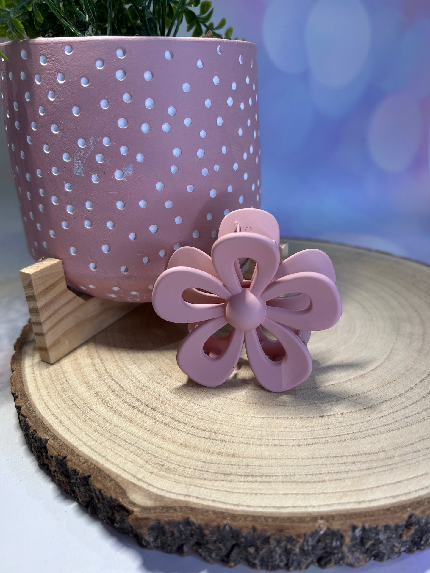 Pink Petals Flower Claw Clip