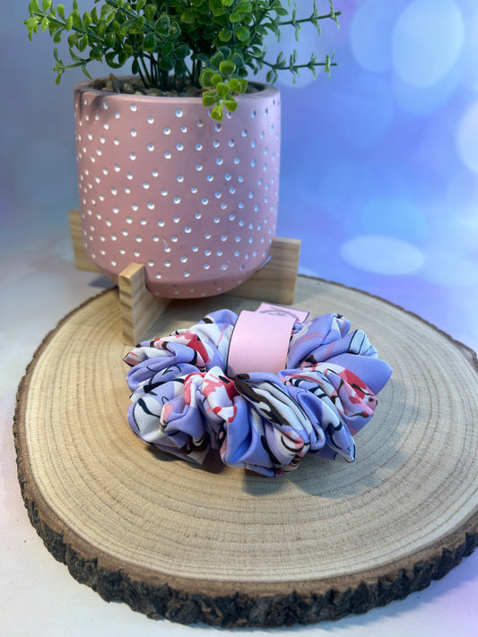 Lilac Big Flower Scrunchie