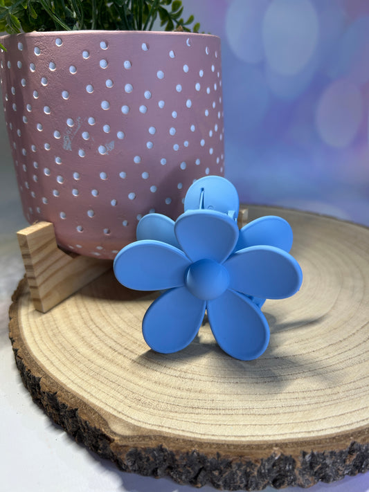 Light Blue Flower Claw Clip