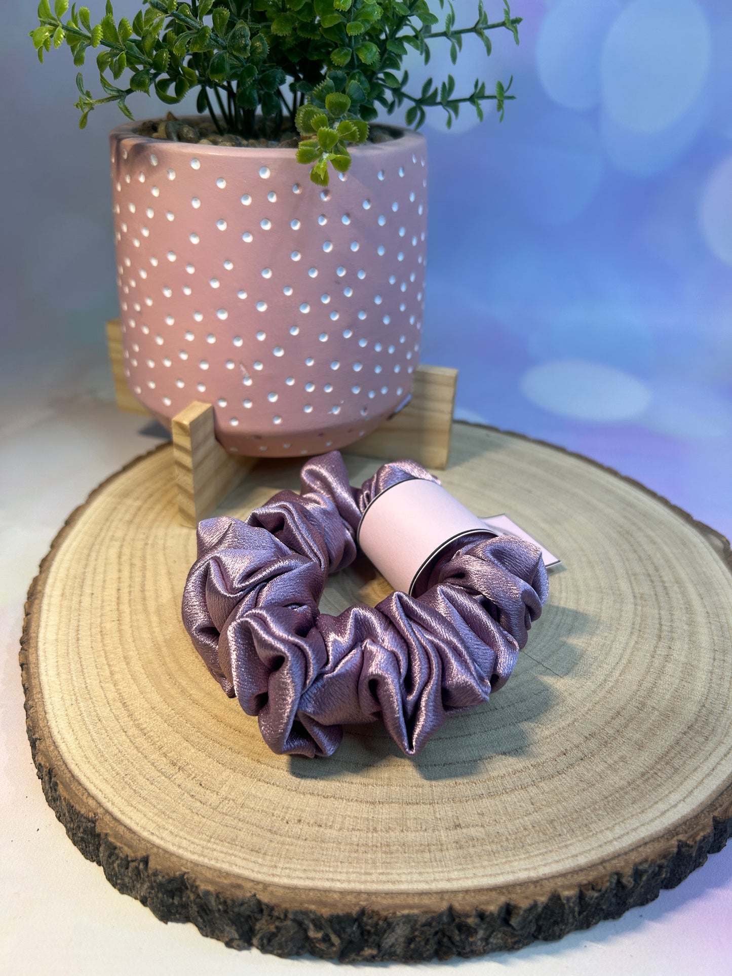 Luxury Rose Gold Satin Scrunchie