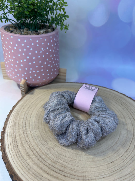 Grey Bamboo Towel Scruchie