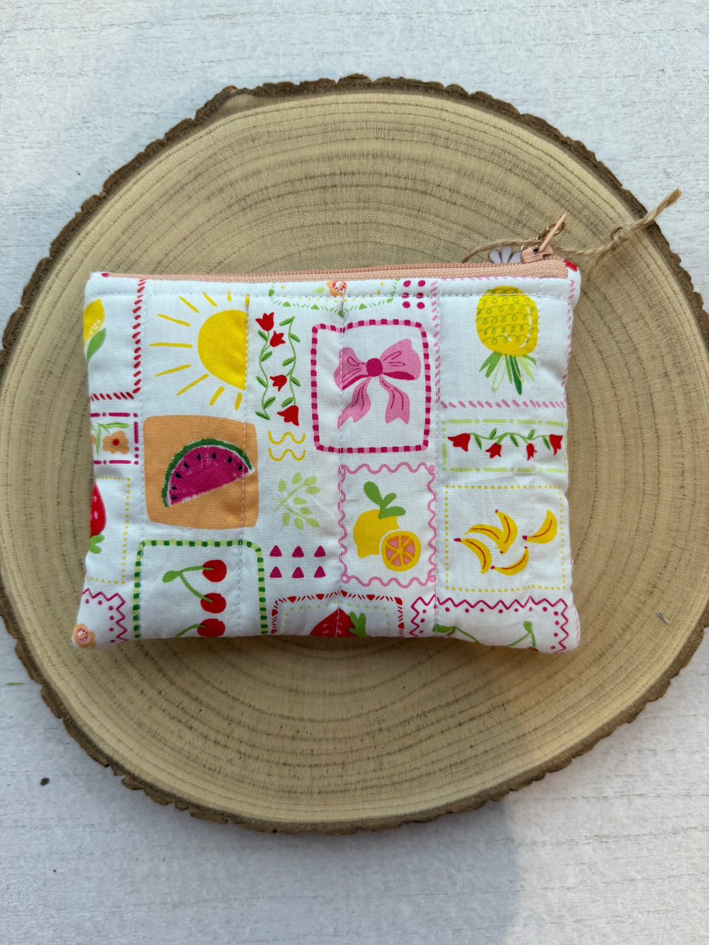 Tutti Frutti Peach Coin Purse