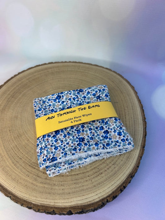 Blue Ditsy Floral Face Wipes