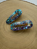 Midnight Mermaid Glitter Hair Clips